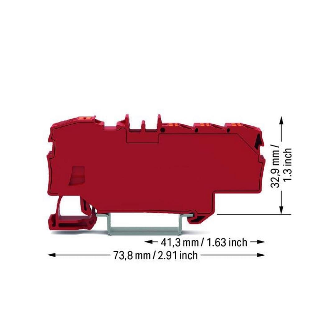 2206-8033 Разпределителна клема; с бутон; 1 x 6 mm² / 6 x 1,5 mm² 6,00 mm²; червен Wago_small