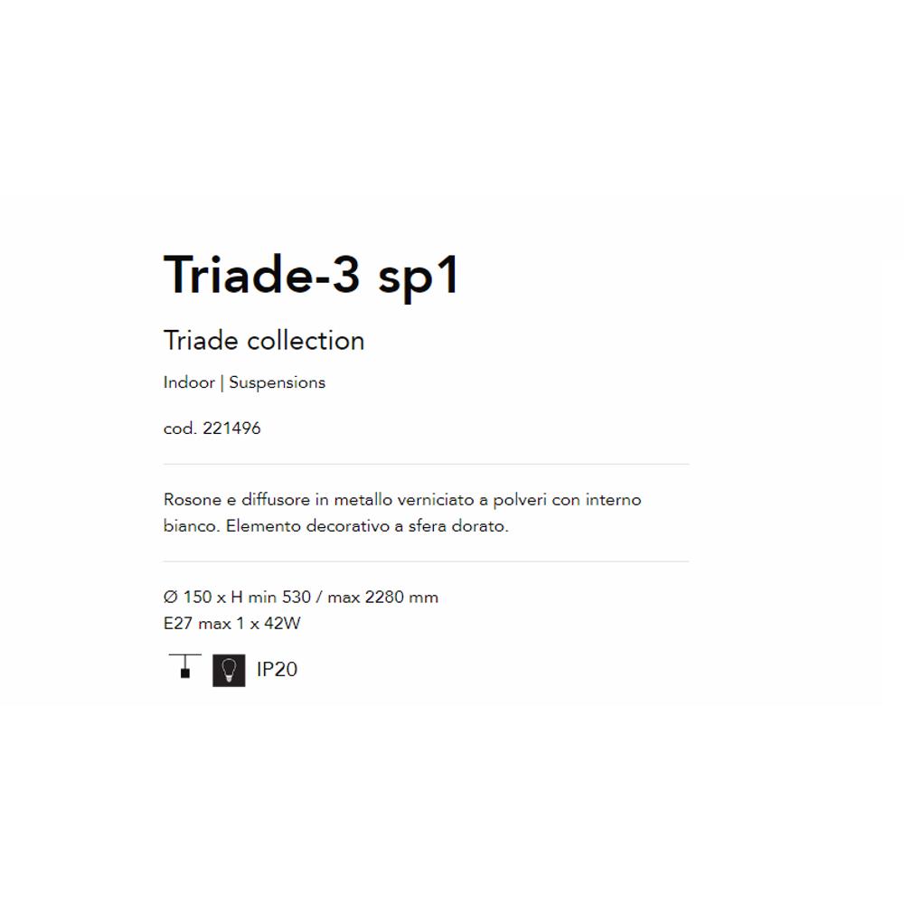 221496 Triade Пендел, E27 max1x42W, IP20, Ideal Lux_small