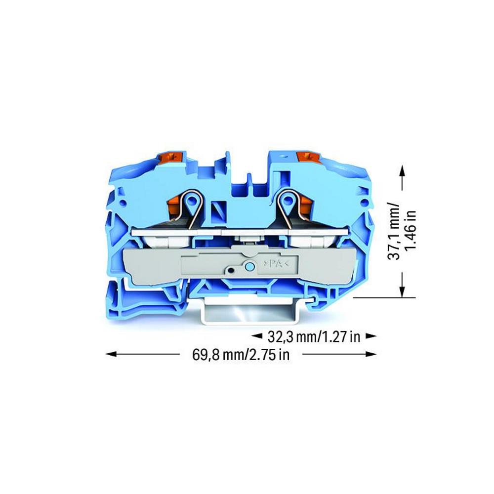 2216-1204 Ред.клема с бутон 16,0 mm²/(16,0); 12,0 mm; Ex i - син Wago_small