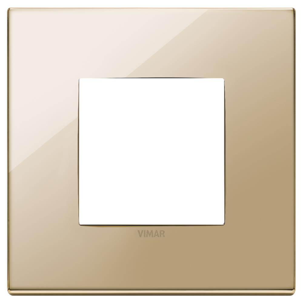 22642.82 Декоративна рамка Eikon Exé 2M, полиран метал Gold, Vimar