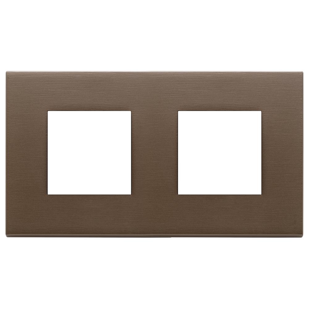 22643.12 Декоративна рамка Eikon Exé 4M(2+2) 71мм, матиран метал Brushed dark bronze, Vimar