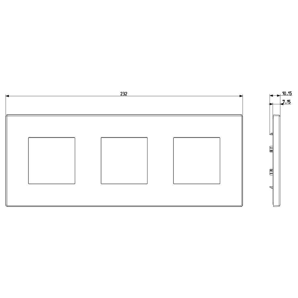 22644.87 Декоративна рамка Eikon Exé 6M(2+2+2) 71мм, ексклузивен метал Antique brushed bronze, Vimar_small
