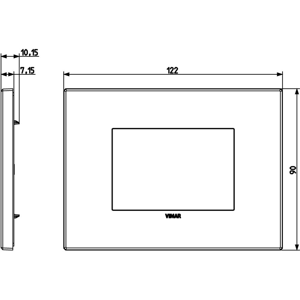 22653.87 Декоративна рамка Eikon Exé 3M, ексклузивен метал Antique brushed bronze, Vimar_small
