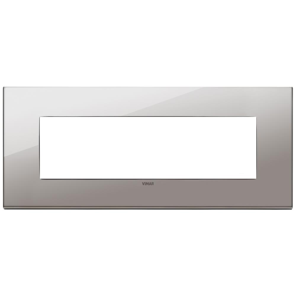 22657.83 Декоративна рамка Eikon Exé 7M, полиран метал Black chrome, Vimar