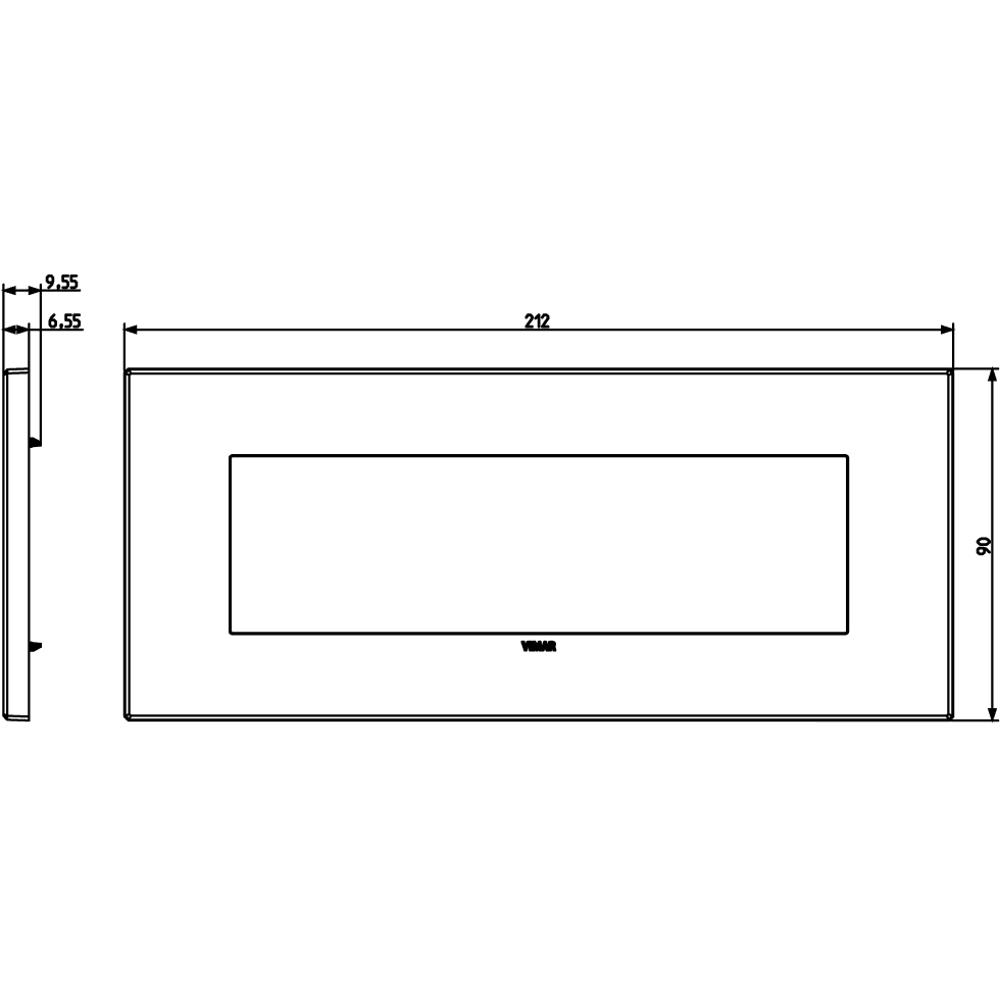 22657.87 Декоративна рамка Eikon Exé 7M, ексклузивен метал Antique brushed bronze, Vimar_small