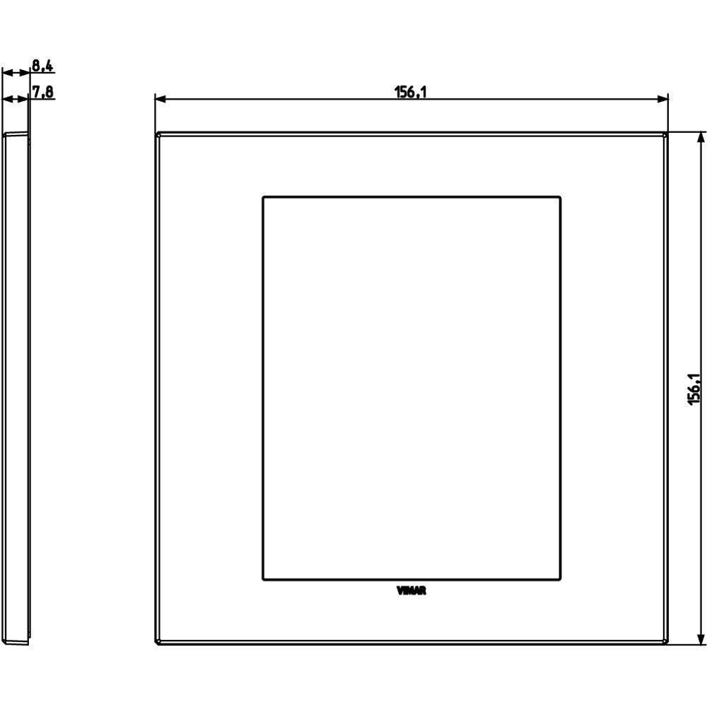 22668.87 Декоративна рамка Eikon Exé 8M, ексклузивен метал Antique brushed bronze, Vimar_small