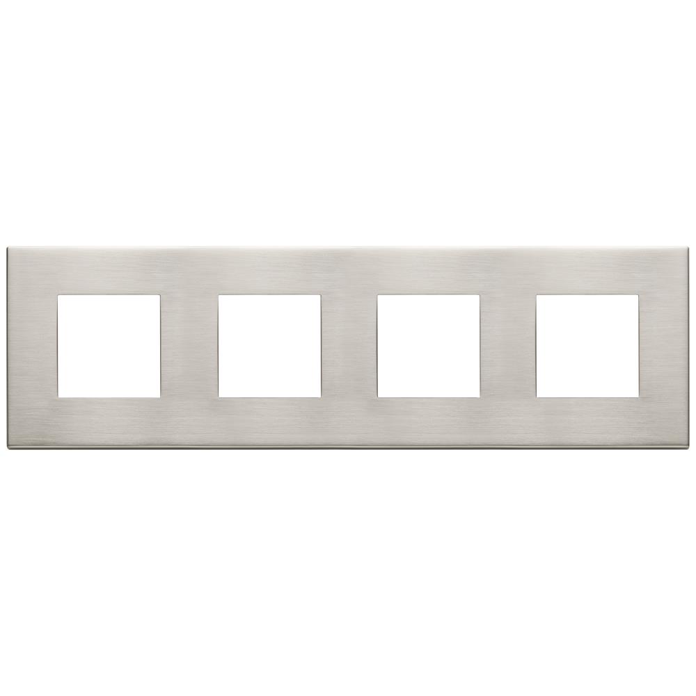 22669.11 Декоративна рамка Eikon Exé 8M(2+2+2+2) 71мм, матиран метал Brushed Nickel, Vimar