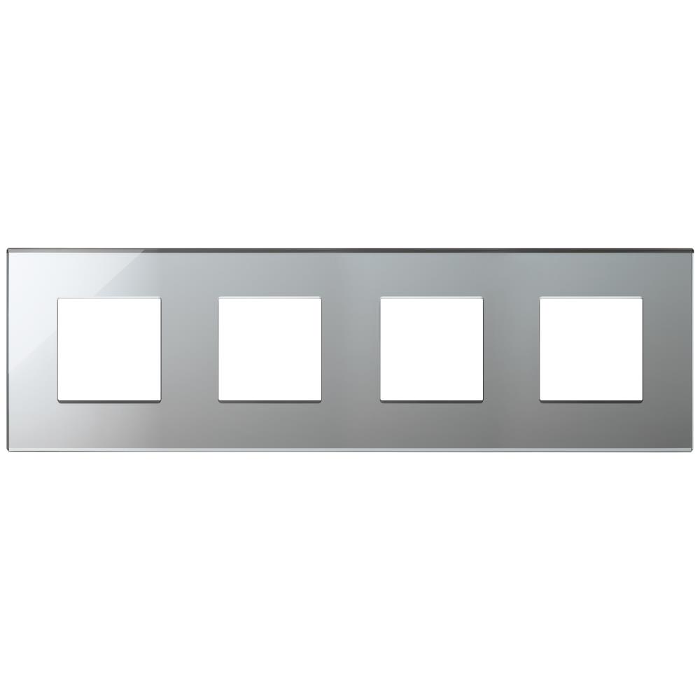 22669.75 Декоративна рамка Eikon Exé 8M(2+2+2+2) 71мм, кристал Ice silver, Vimar_small