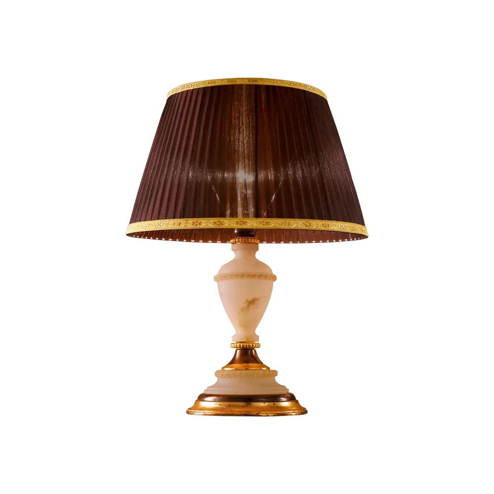 2268/L/008 TABLE LAMP WITH ALABASTER 1xMAX42W E27 Antique brass finish Possoni