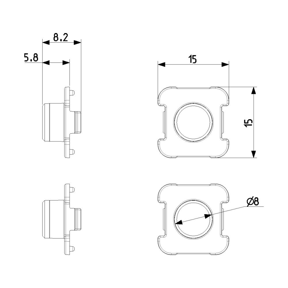 22751.RN.03 2 бутона Tondo HA светещи сиво TACTIL EXE EVO VIMAR_small
