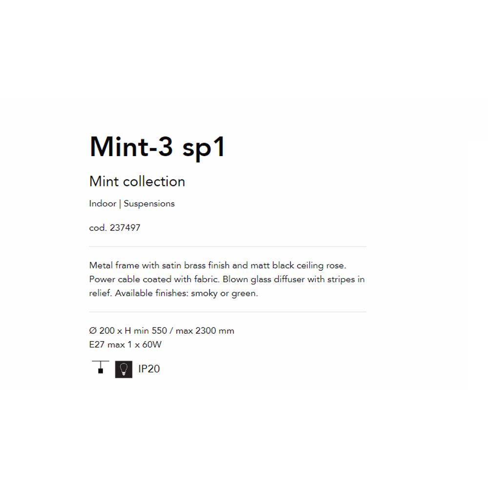 237497 Пендел MINT-3 VERDE Ø200 xH360/2450mm E27 max1x60W IP20, Ideal Lux_small