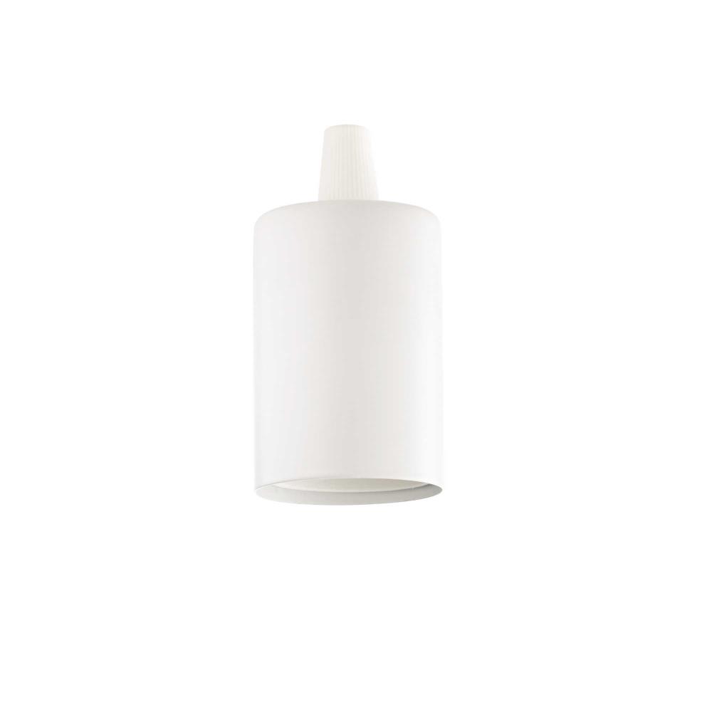 242569 Фасунга PORTALAMPADA E27 GHIERA BIANCO Ø40xH85 mm E27 max 1 x 60W Ideal Lux