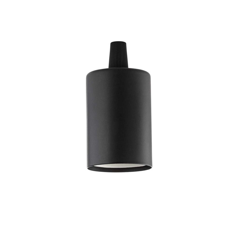 242576 Фасунга PORTALAMPADA E27 GHIERA NERO Ø40xH85 mm E27 max 1 x 60W Ideal Lux