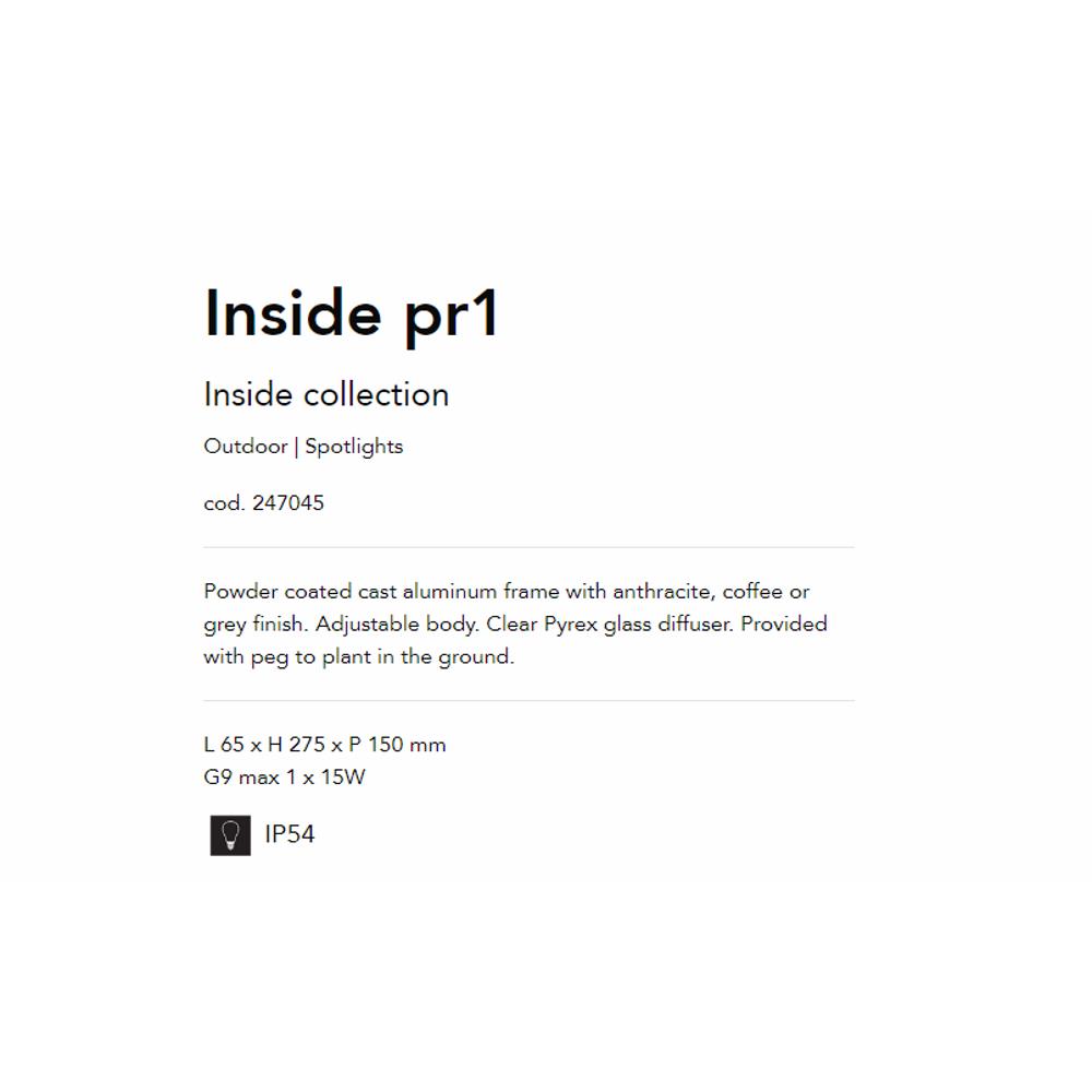 247045 Осветително тяло INSIDE PR COFFEE L65xH275xP150 mm G9 max 1 x 15W IP54 Ideal Lux_small