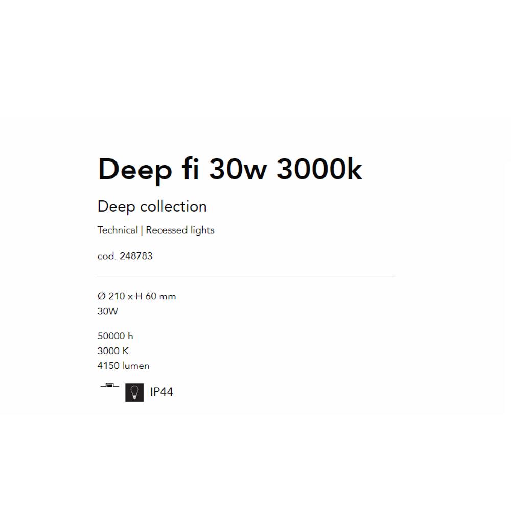 248783 Луна DEEP FI 30W 3000K Ø210xH 60 mm 30W 30000 h 3000 K 3200 lumen IP20 Ideal Lux_small