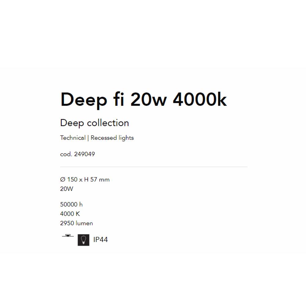 249049 Луна DEEP FI 20W 4000K Ø150xH 57 mm 20W 30000 h 4000 K 2100 lumen IP20 Ideal Lux_small