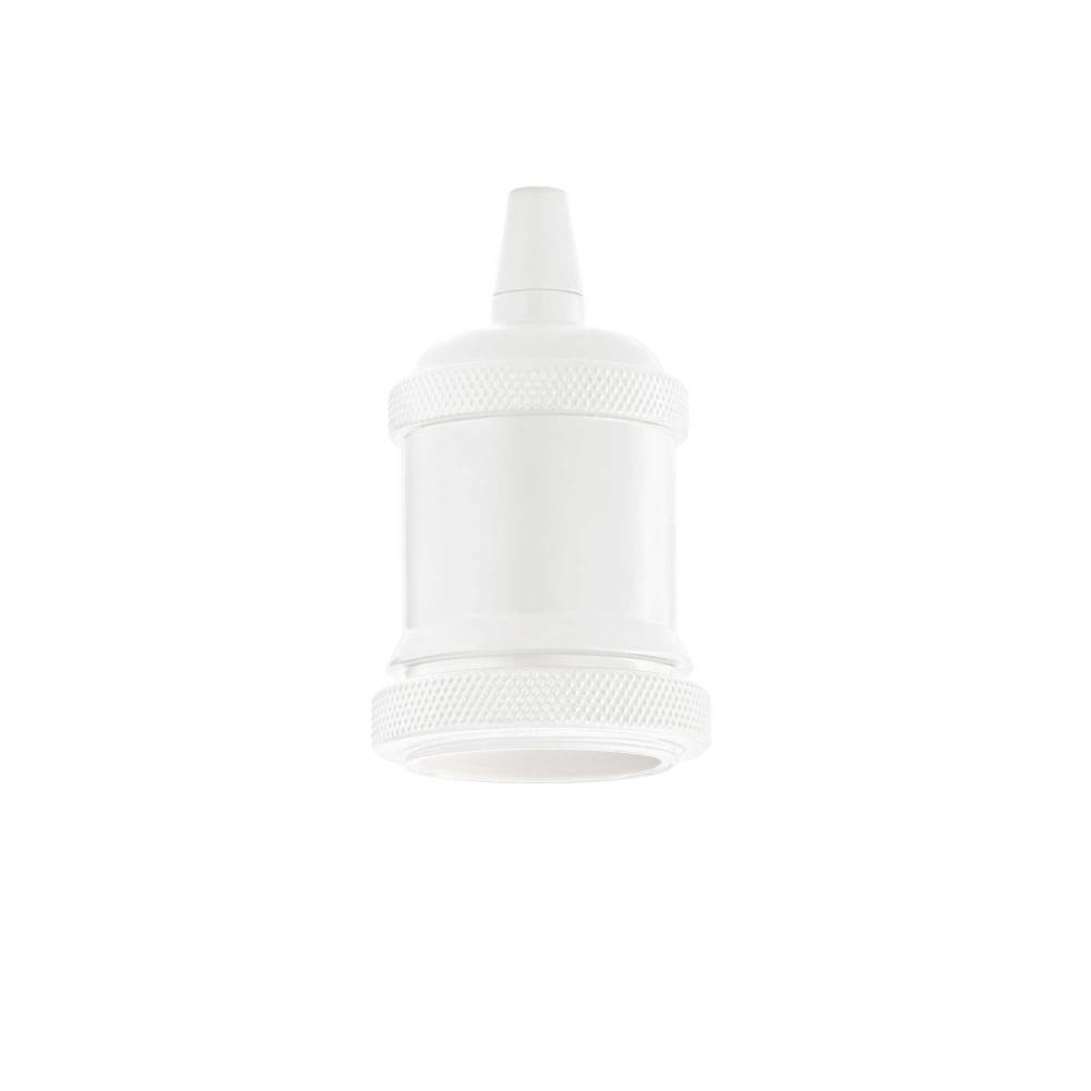 249186 Фасунга PORTALAMPADA E27 GHIERA BIANCO Ø50xH80 mm E27 max 1 x 60W Ideal Lux