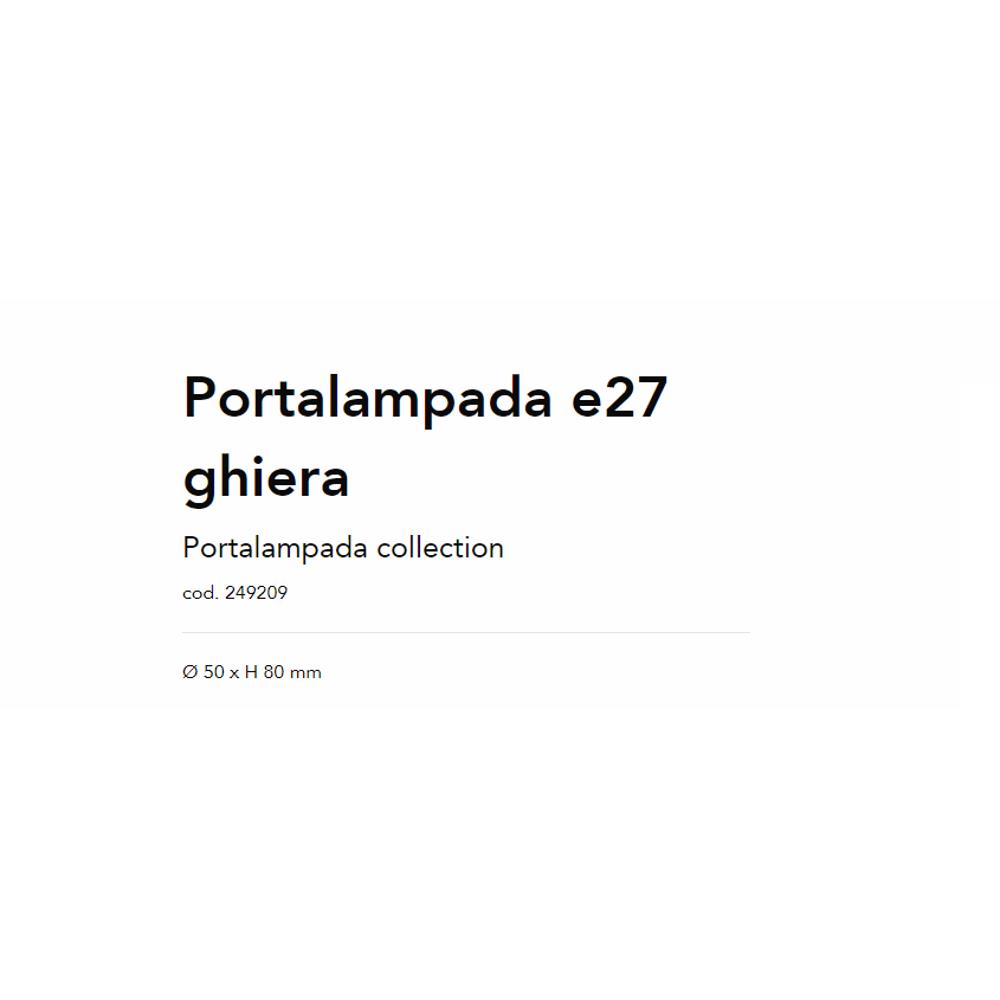 249209 Фасунга PORTALAMPADA E27 GHIERA NERO Ø50xH80 mm E27 max 1 x 60W Ideal Lux_small