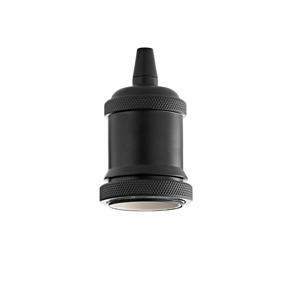 249209 Фасунга PORTALAMPADA E27 GHIERA NERO Ø50xH80 mm E27 max 1 x 60W Ideal Lux