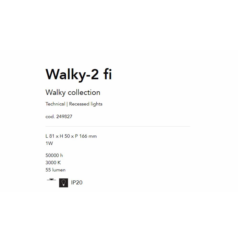 249827 Осв. тяло за стена WALKY-2 FI L81xH50xP166 mm 1W 50000 h 3000 K 55 lumen IP20 Ideal Lux_small