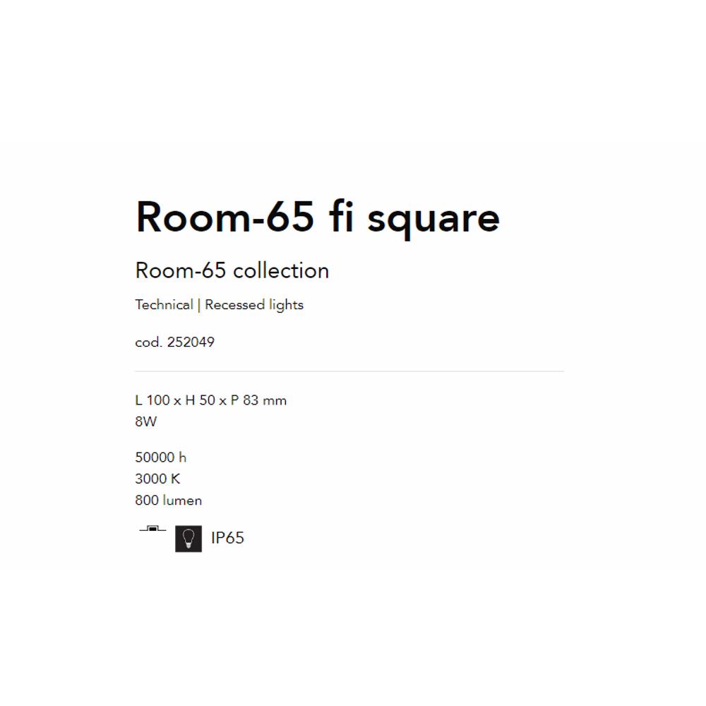 252049 Луна ROOM-65 FI SQUARE WH L100xH50xP83 mm 8W 50000 h 3000 K 800 lumen IP20 Ideal Lux_small