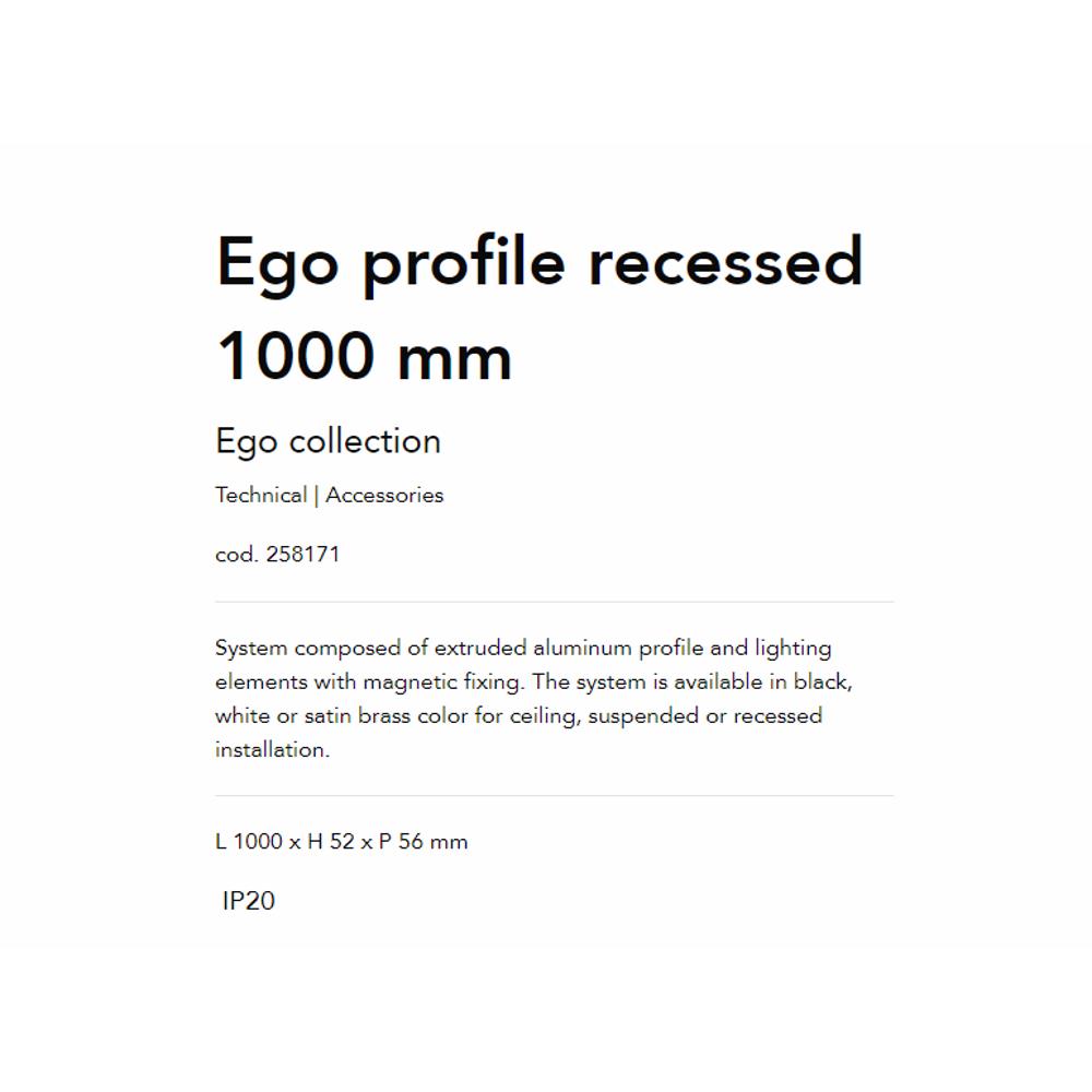 258171 Профил EGO PROFILE RECESSED 1000 mm BK L1000xH52xP56 mm Ideal Lux_small