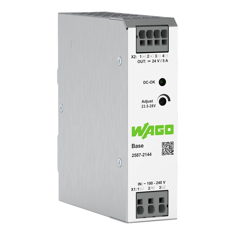 2587-2144 Импулсно захранване Base, 1-фазно, 24 VDC, 5A DC-OK LED, Wago_small