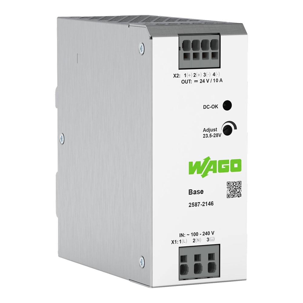 2587-2146 Импулсно захранване Base, 1-фазно, 24 VDC, 10A DC-OK LED, Wago_small