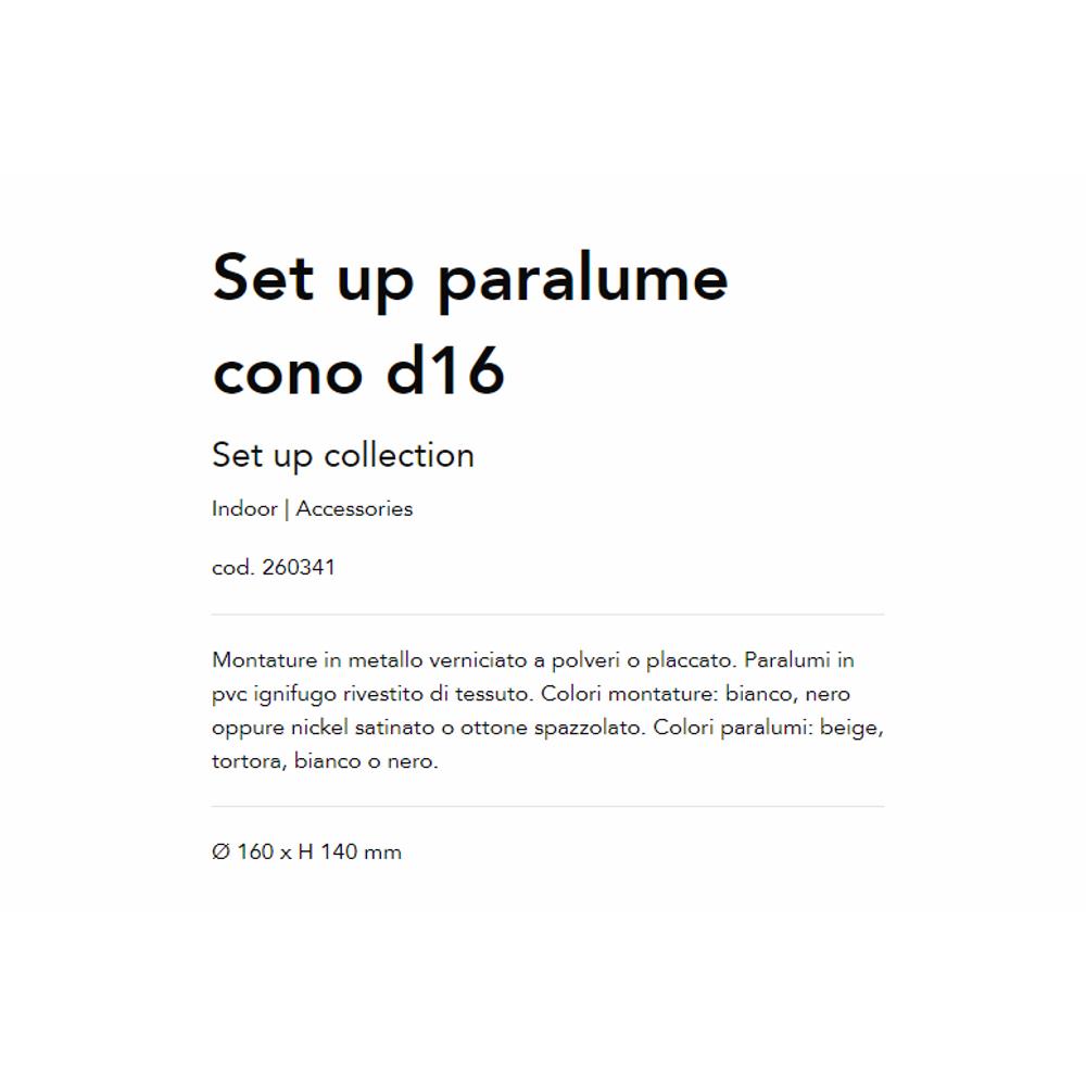 260341 Абажур бял Set up paralume cono d16 Ø 160 x H 140 mm Ideal Lux_small