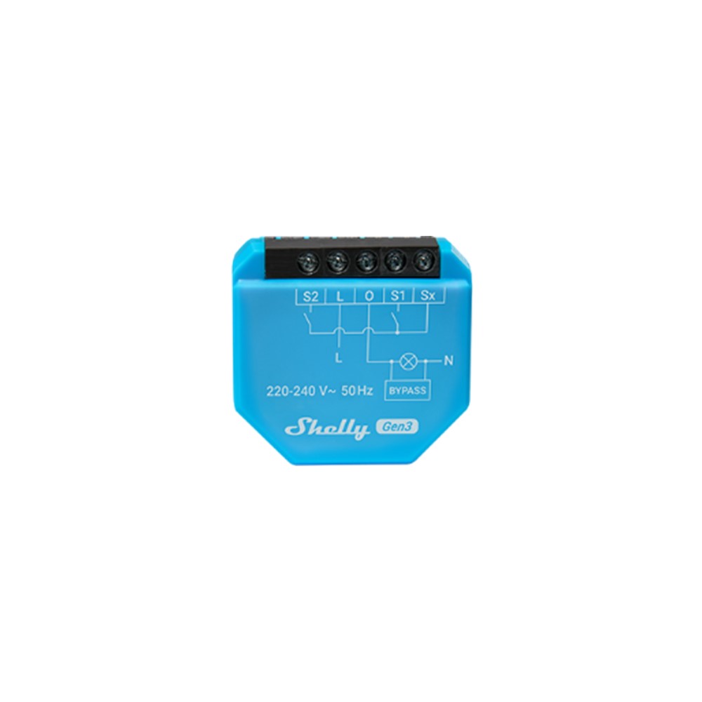 261637 Smart реле 1х, без неутрала, с Shelly Bypass, Wi-Fi, Bluetooth, Shelly 1L Gen3