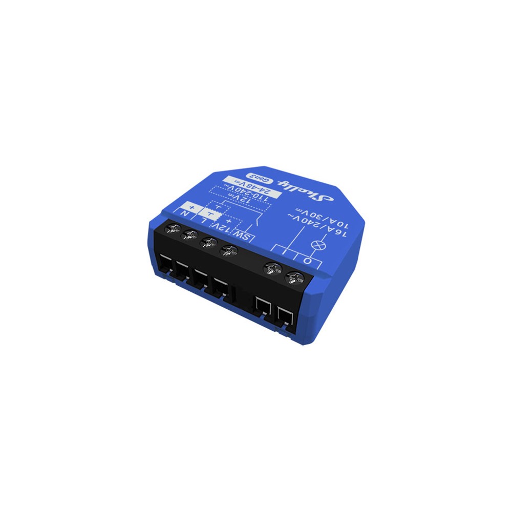 261767 Smart реле 1х, със сух контакт, мощност 16A/240V~, 10A/30V~, Wi-Fi, Bluetooth, 8 MB, Shelly 1 Gen3_small