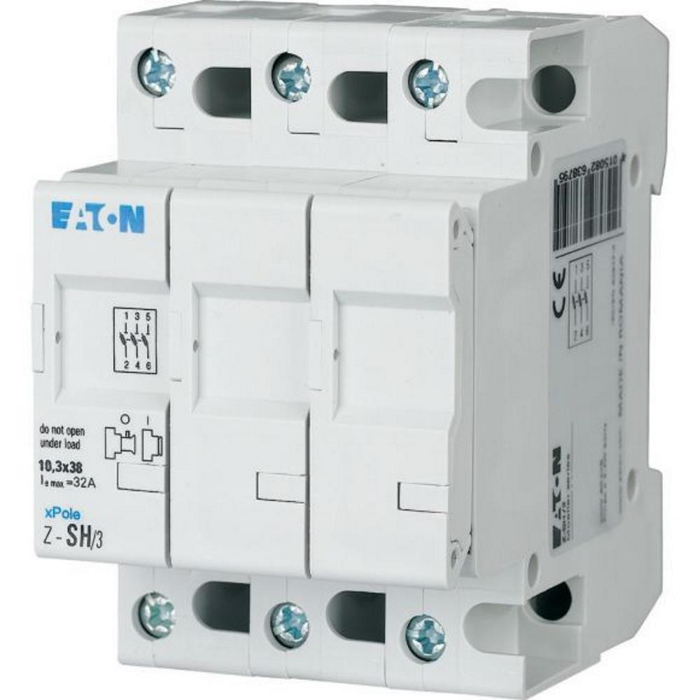 263879 Z-SH/3 - Прекъсвач стопяеми вложки 10х38, 3P, max.32A,10 kA, Eaton