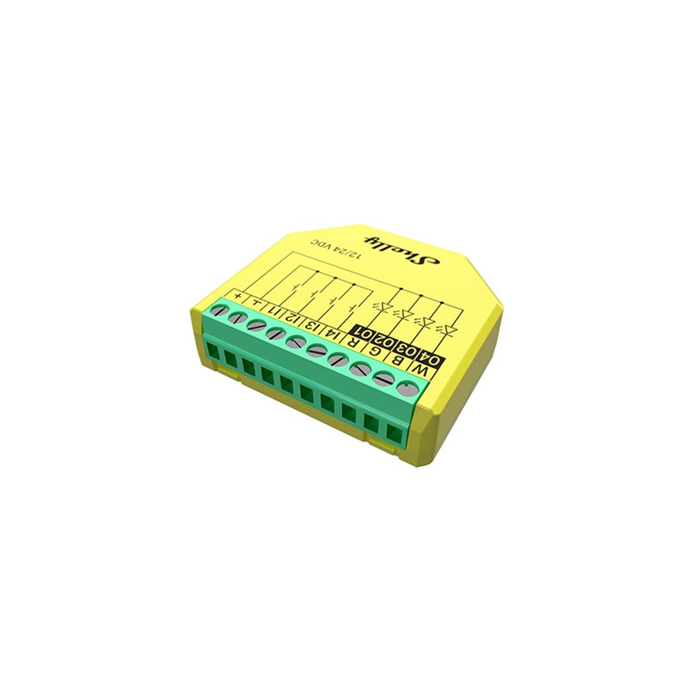 265635 Smart реле 4х за RGBW LED ленти, мощност 4A на канал, 10A общо, Wi-Fi, Bluetooth, Shelly Plus RGBW PM_small