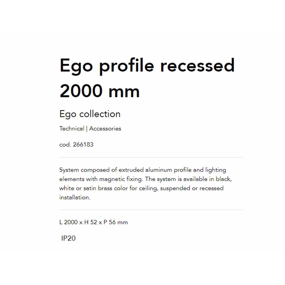 266183 Профил EGO PROFILE RECESSED 2000 mm BK L2000xH52xP56 mm Ideal Lux_small