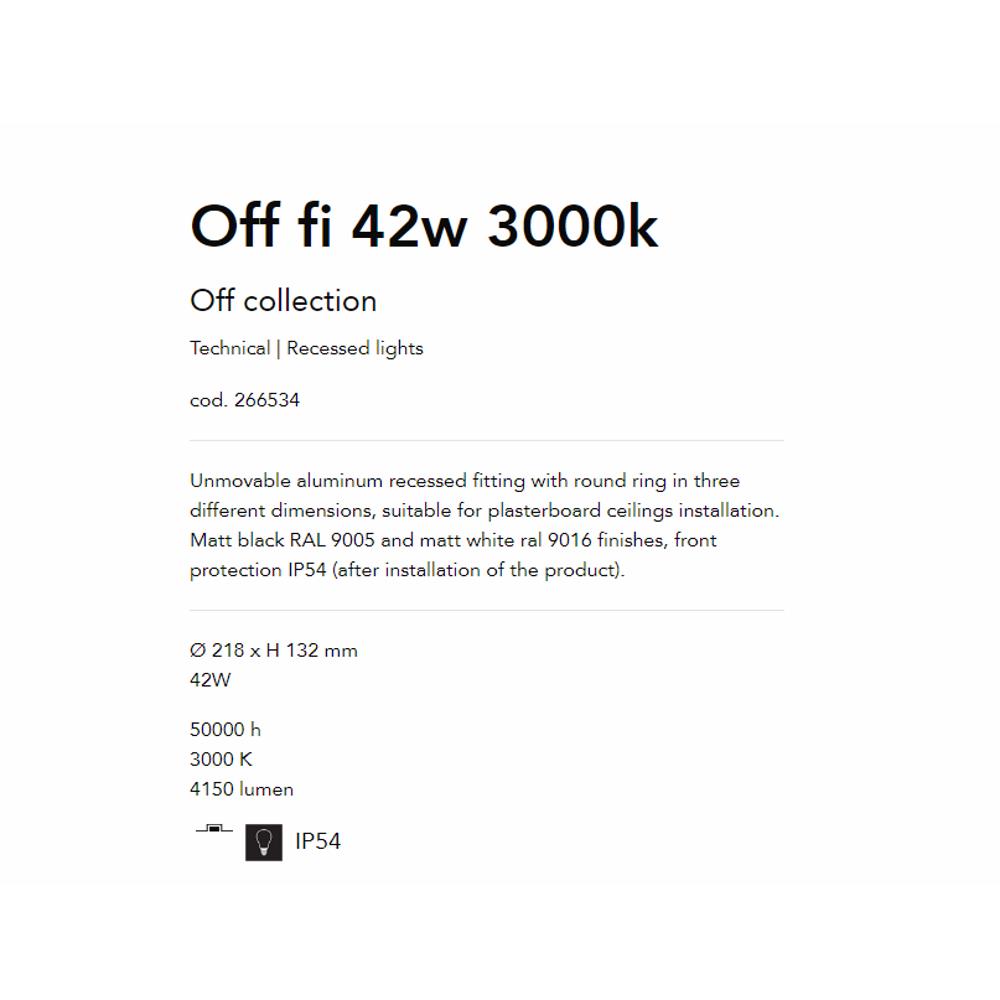 266534 Луна OFF FI 42W 3000K WH Ø218xH132 mm 50000 h 4150 lumen IP20 Ideal Lux_small