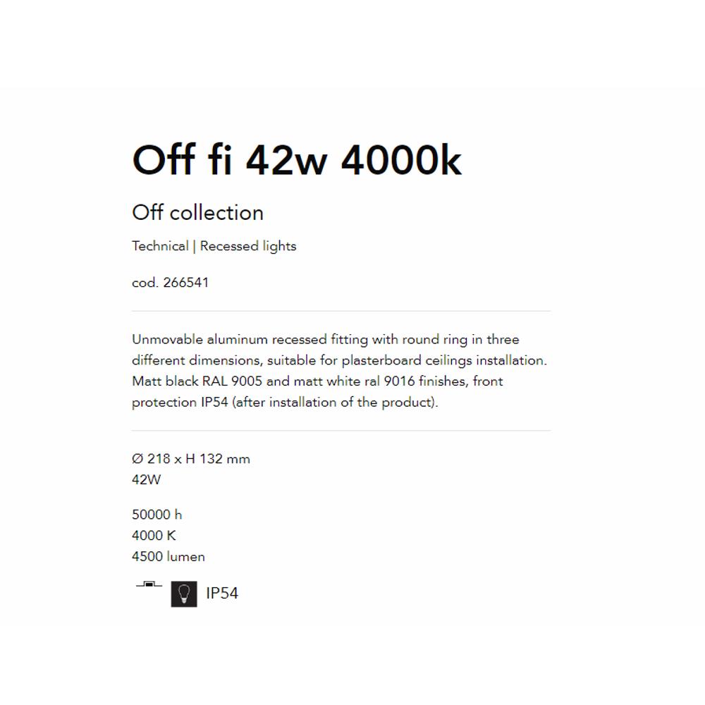 266541 Луна OFF FI 42W 4000K WH Ø218xH132 mm 50000 h 4500 lumen IP20 Ideal Lux_small