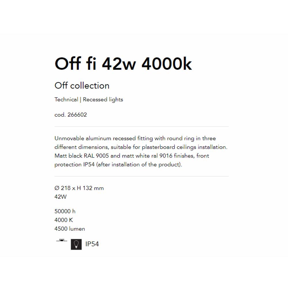 266602 Луна OFF FI 42W 4000K BK Ø218xH132 mm 50000 h 4500 lumen IP20 Ideal Lux_small
