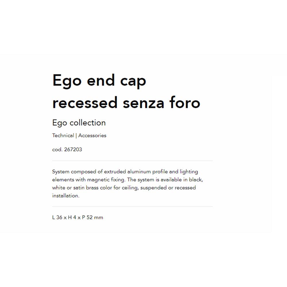 267203 Крайна капачка EGO END CAP RECESSED SENZA FORO BK L36xH4xP52 mm Ideal Lux_small