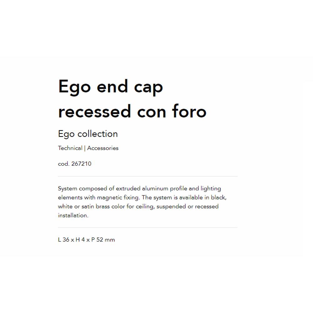 267210 Крайна капачка EGO END CAP RECESSED CON FORO BK L36xH4xP52 mm Ideal Lux_small