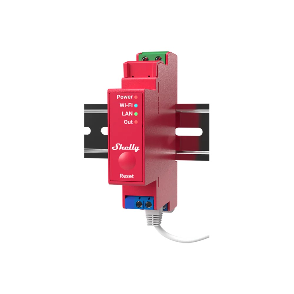 268018 Импулсно Smart реле 1х On/Off 16A с мерител, за DIN шина, Wi-Fi, LAN и Bluetooth, Shelly PRO 1PM