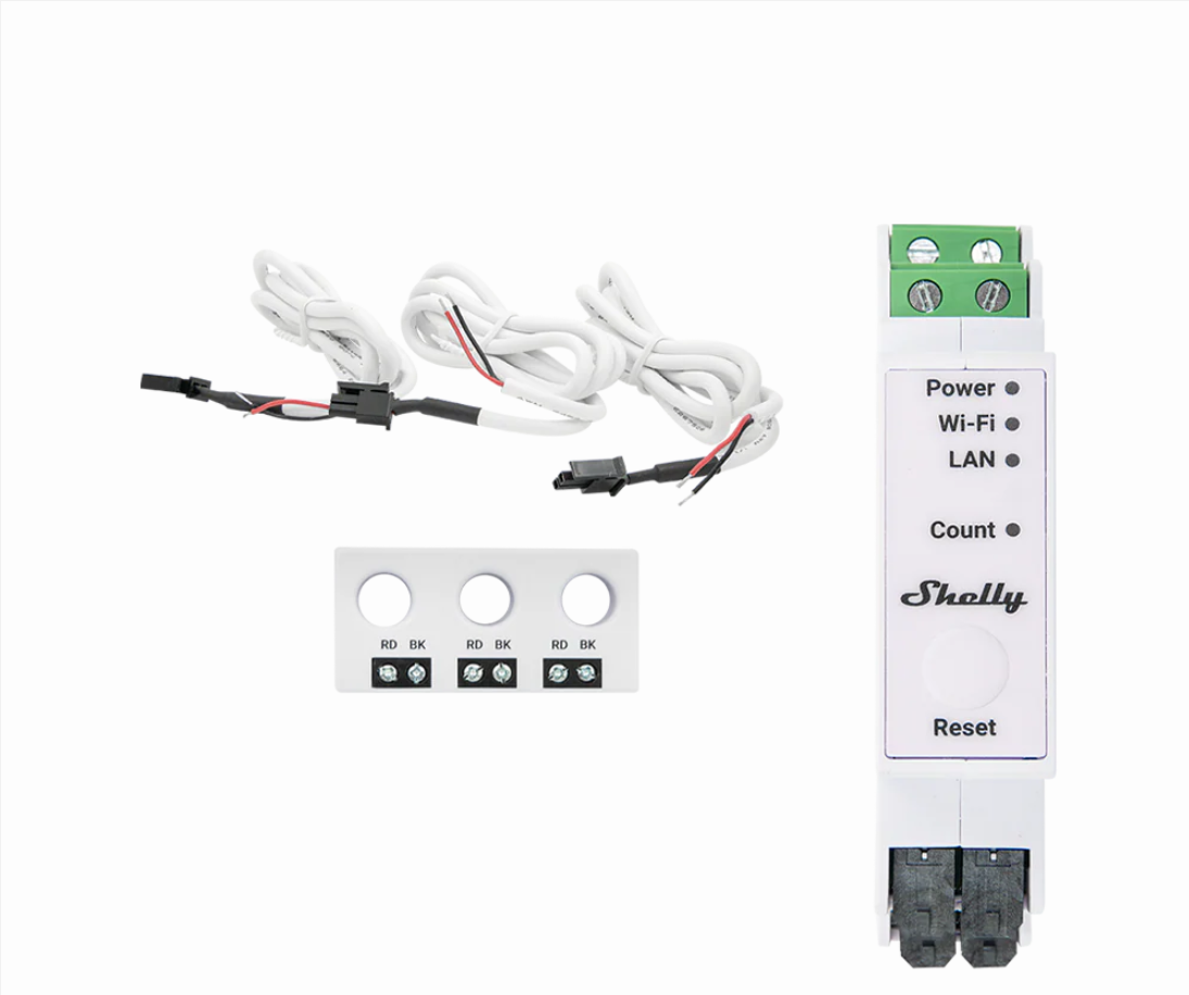 268193 Трифазен смарт електромер 3x63A за DIN шина Shelly Pro 3EM 3CT_small