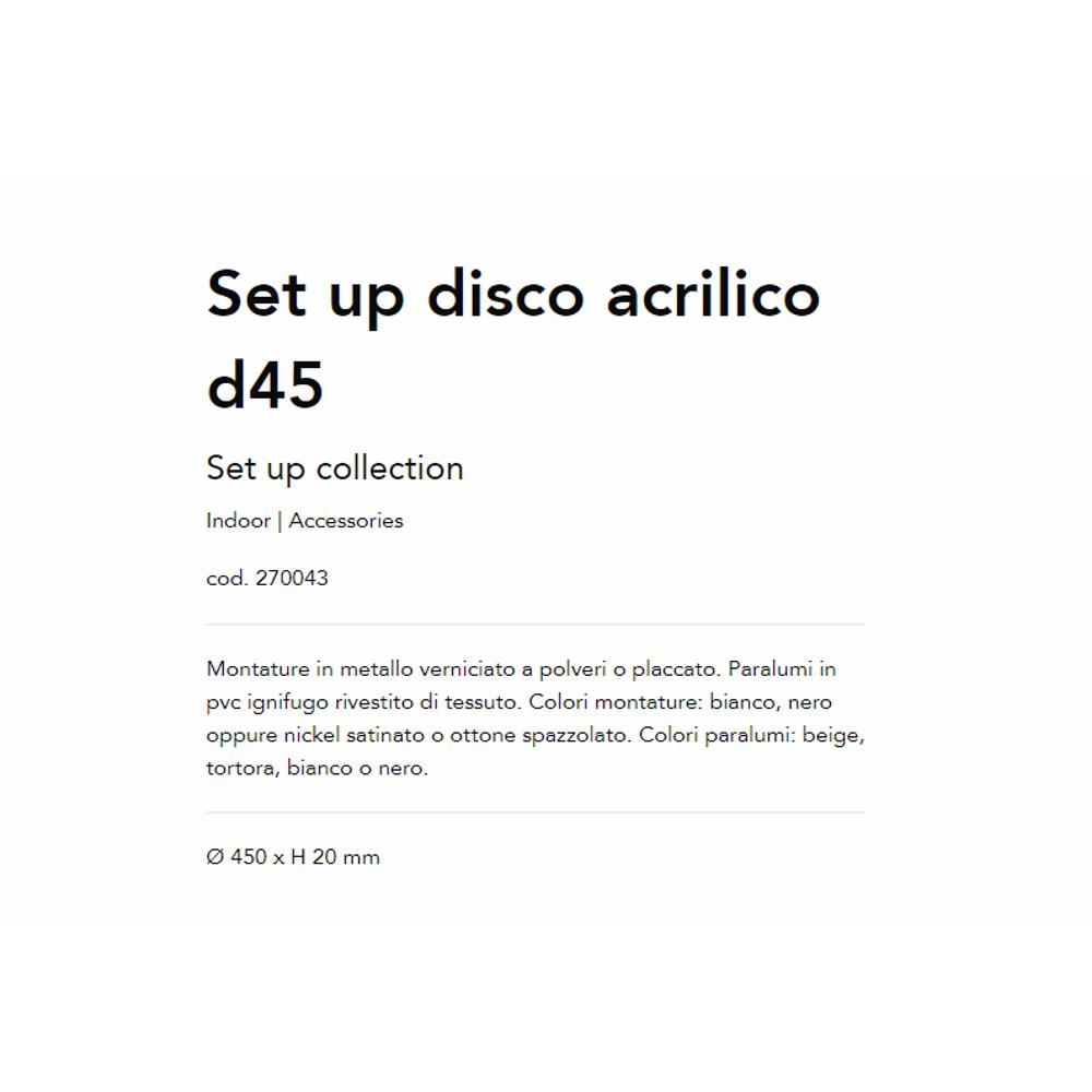 270043 Абажур бял Set up disco acrilico d45 Ø 450 x H 20 mm Ideal Lux_small