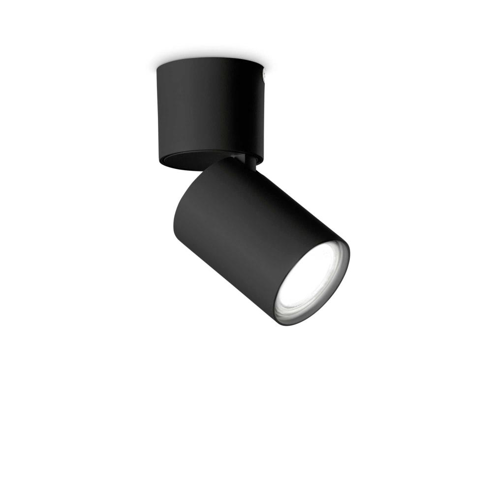 271545 Спот TOBY PL1 NERO Ø60xH130 mm GU10 max 1 x 35W 3000 K IP20 Ideal Lux