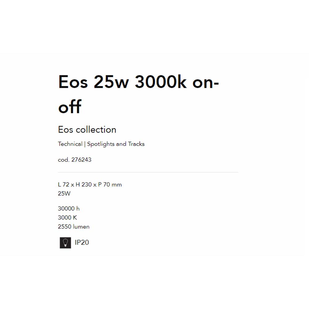 276243 Осветително тяло EOS 25W 3000K BK Ø72xH229 mm 30000 h 3000 lumen IP20 Ideal Lux_small