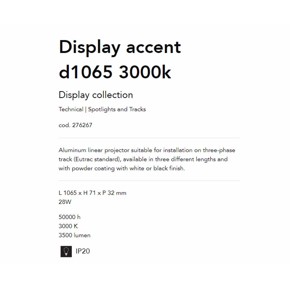 276267 Линеен осветител DISPLAY ACCENT D1065 3000K BK L1065xH71xP32 mm 28W 50000 h IP20 Ideal Lux_small