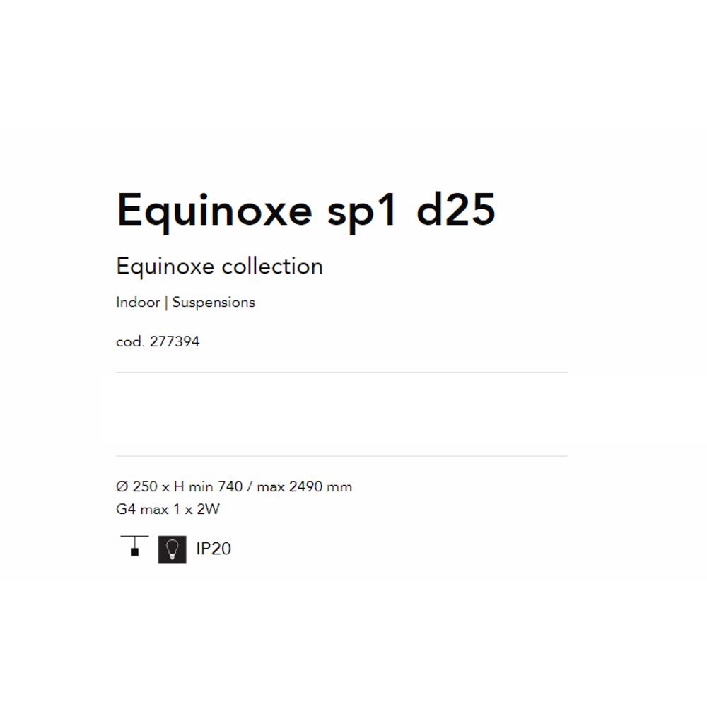 277394 Осветително тяло Equinoxe Ø250xHmin740/max2490 mm месинг G4 max 1x2W IP20 Ideal Lux_small