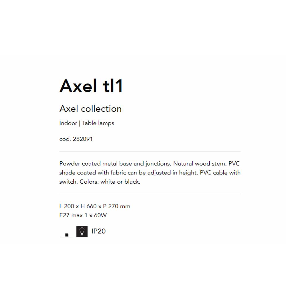 282091 Лампион AXEL TL1 BIANCO L 200 x H 660 x P 270 mm E27 max 1 x 60W IP20 Ideal Lux_small