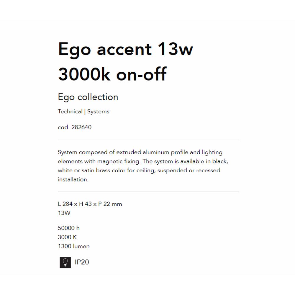 282640 Линеен осветител EGO ACCENT 13W 3000K ON-OFF WH L284xH43xP22 mm 13W 1300 lumen IP20 Ideal Lux_small