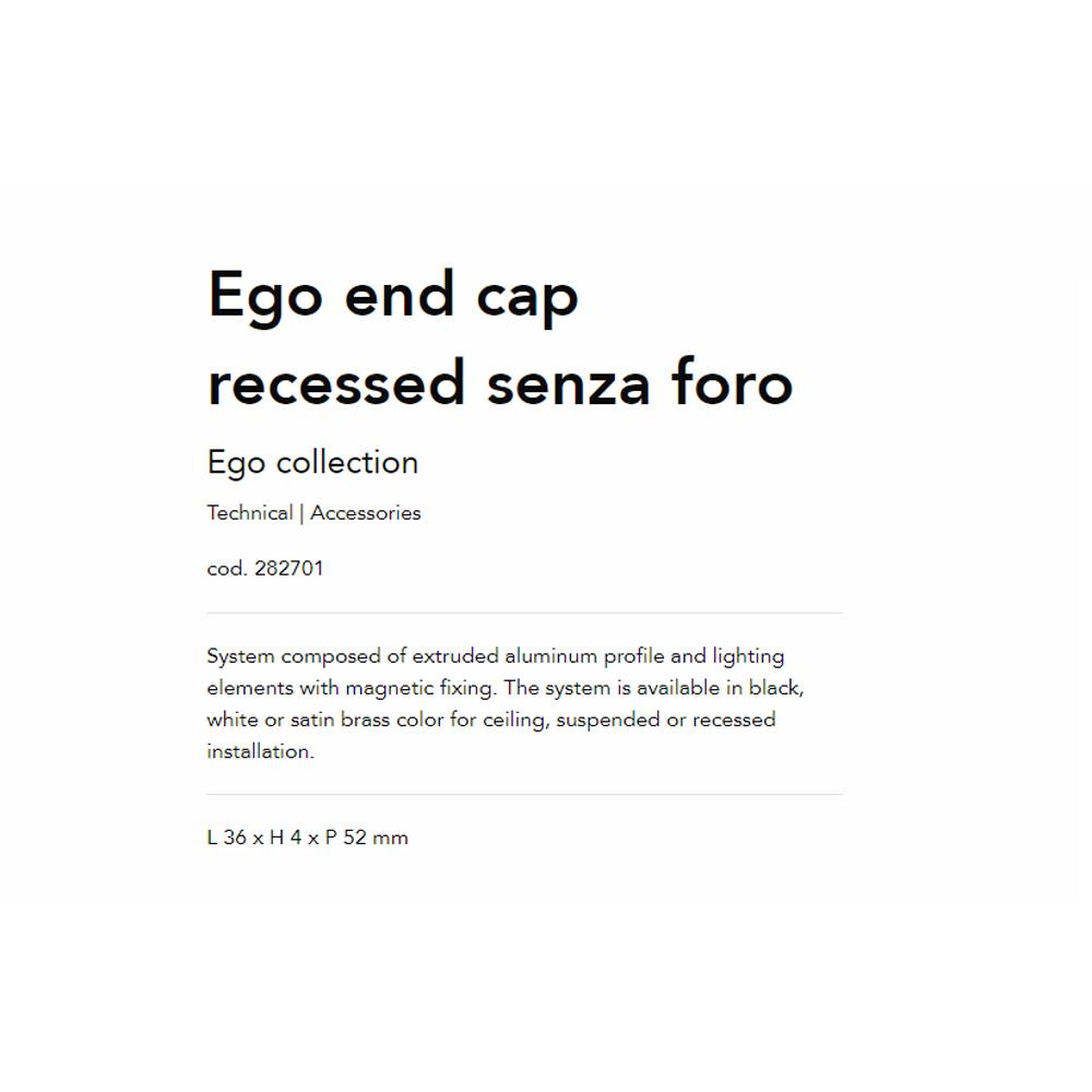 282701 Крайна капачка EGO END CAP RECESSED SENZA FORO WH L36xH4xP52 mm Ideal Lux_small