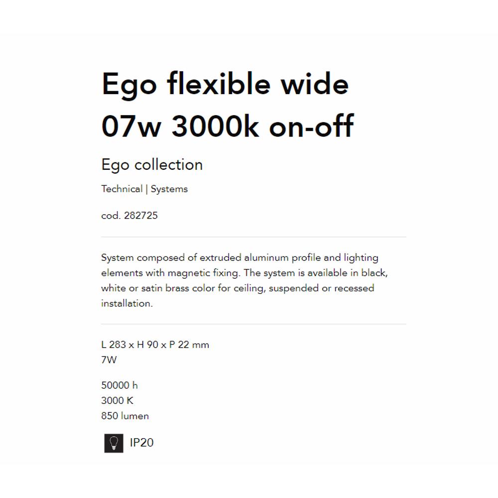 282725 Осветително тяло EGO FLEXIBLE WIDE 07W 3000K ON-OFF WH L284xH81xP22mm 820lumen IP20 Ideal Lux_small